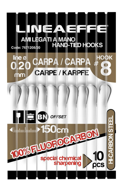 Lineaeffe HakenTo Fluorocarbon Hi Quality Karpfen