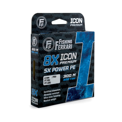 Fishing Ferrari Icon Premium 8X Sx Power Light Blue 300 M